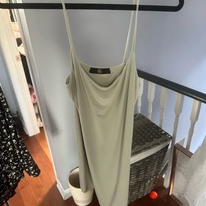 Slinky sage dress